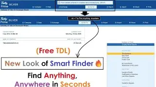(Free TDL) Beautiful New Look of Smart Finder in Tally Prime 7.0 🔍Find Anything Anywhere in Seconds🔥