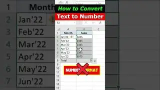 How to convert text to Number in Excel 