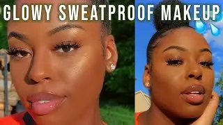 BEST GLOWY SUMMER MAKEUP FOR OILY/DARK SKIN || Sweatproof Makeup || Lexsa Marie