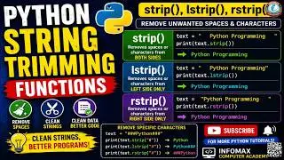 Python String Trimming Functions | strip(), lstrip(), rstrip() Tutorial with Examples