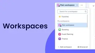 Workspaces | monday.com tutorials