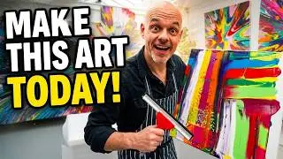 Paint a SIMPLE abstract - easy How To Guide