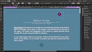Return to Top Adobe Muse Widget Tutorial