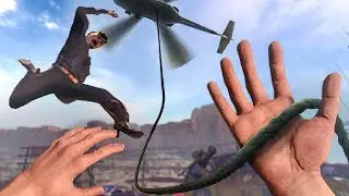 CRAZY Helicopter Rescue in VIRTUAL REALITY! (Arizona Sunshine Funny Moments)