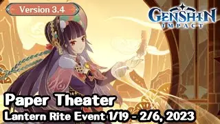 Paper Theater - Lantern Rite Event 1/19 - 2/6/2023 - Genshin Impact v3.4