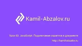 Lesson 63. JavaScript. Include script in document