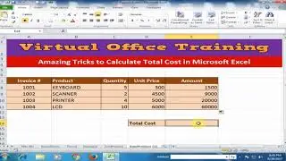 Enter a Formula to Calculate Total Cost in Excel || Total Cost Formula Tricks