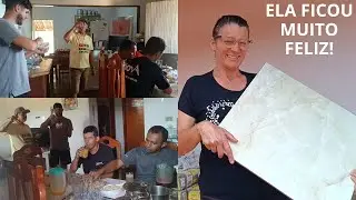 CHEGOU A CERÂMICA DO ALPENDRE DA NOSSA CASA!! 🏠