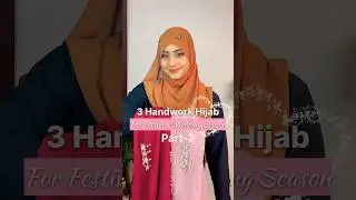 Part-2 Cotton Handwork Hijab for Weddings and Festive season 