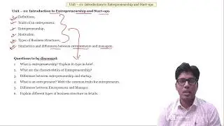Entrepreneurship & Startup II Unit-01 II Lecture-01 E II 6th Semester(All Branch)