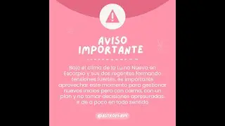TIPS CLAVES - LUNA NUEVA EN ESCORPIO