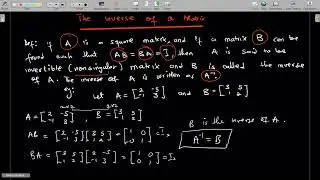 Understanding the Inverse of a Matrix: A Step-by-Step Tutorial