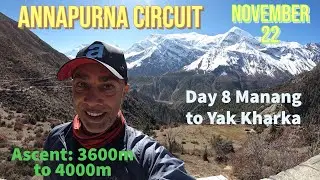 Annapurna Circuit Trek - Day 8 Manang to Yak Kharka 31st Oct 22