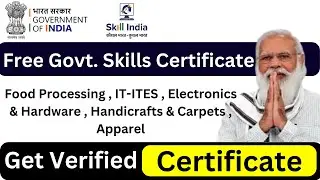 Government Training Courses | Free Govt. Certificate | Training Certificate