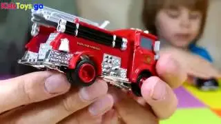 Disney Cars Movie Toys Red Fire Truck And Sheriff The Police Car - Kid Toys Are Fun- Star Wars Kids