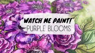 watch me paint purple blooms