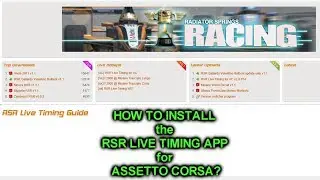 Assetto Corsa Apps - RSR LiveTiming Tutorial - How to Install & Use RSR LiveTiming