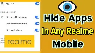 How to Hide & Apps in RealMe Mobile | Realme Mobile Mein Apps Kaise Hide Krein | Realme Apps Hide