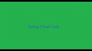 Spring Cloud Task