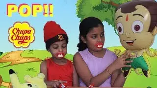 Chhota Bheem Balloon Pop | Mighty Raju Chutki Chhota Bheem Balloon| Chupa Chups candy, Soda bottles