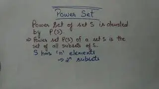Power Set| Discrete Mathematics-6