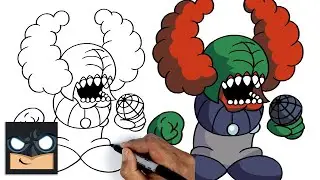 How To Draw Tricky | Friday Night Funkin 🤡