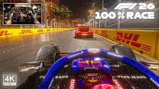 Max Verstappen's Ford Red Bull RB22 | F1 26 MOD Las Vegas GP 100 % Race | Steering Wheel Gameplay