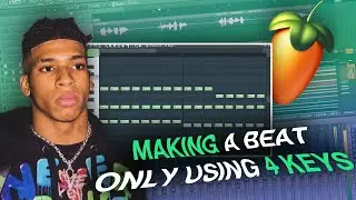 Making a Beat For NLE Choppa Only Using 4 KEYS! (FL Studio 20 Tutorial)