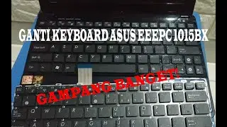 Tutorial cara ganti keyboard Notebook Asus eeePC 1015, B, BX, CX, P, PX, PW, 1025 | Error ganti Baru