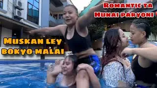 BUDI SANGA SWIMMING SIKNAI PARYONI GARMI MA ❤️ FINALLY EK BARSA PACHI GHAR FARKEY HAITA🥹AMA KO DANCE