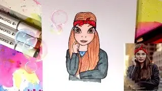 Рисую Блогера Сашу Спилберг ♥ How To Draw Sasha Spilberg ♥ Cute Drawings
