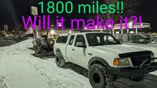 1800 Mile Road Trip Pulling a Trailer! Colorado to Michigan! | 2002 Ford Ranger