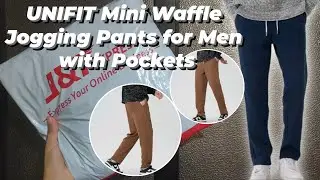 UNIFIT Mini Waffle Jogging Pants for Men with Pockets and Drawstring Straight Cut | Mark Ian Suaner