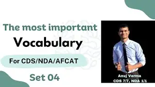 The Most Important Vocabulary ( Set 04 ) | CDS, NDA, AFCAT 1 2026 |