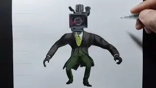 How to draw Big Cameraman Skibidi Toilet
