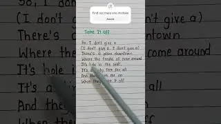 Take It Off song lyrics #song #love #lyricvideo #lyrics #song #viralshort #trending