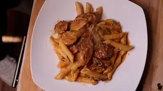 Spicy Sausage with Penne Pasta and Vodka Sauce