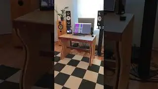 Orion Studio Synergy Core is enjoying its own custom desk at Ethan Gingerich’s studio 🤩