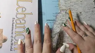 ASMR ~ Lebanon History & Geography ~ Soft Spoken Map Tracing Page Turning