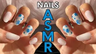 ASMR Gel Nail Stickers: Relaxing Self Nail Session💅🏻