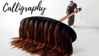Japanese Calligrapher with GIANT Brushes
