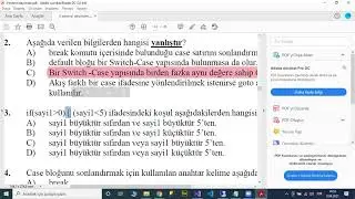 10 Programlamanın Temelleri c# dersleri if switch değerlendirme soruları