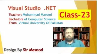 Visual Studio .Net Class 23 Sir Masood | Access Database table view in datagridview Window Form  C#