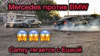 Mercedes порвал в клочья BMW/E240 W210/Гонка с Camry XV70