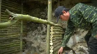 Stone Tunnel House Will Last Thousands of Years | 14 days, Stone Crushing by Hand - Bushcraft.
