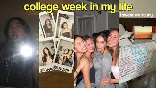 college week in my life: studying, boba, thrift, going out 📚🧋😜