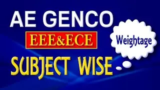 GENCO - AE - EEE - ECE || subject wise weightage || Download Our App  SPACE GATE || 9848692598