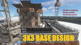 Rust my favorite 3x3 base design (ramp peeks, flanking bases, ecc)