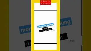 Class 12 Economics Project On Money And Banking | Class 12 | Economics