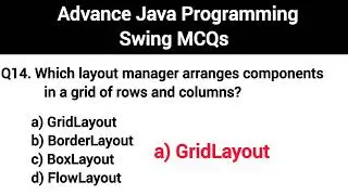 Java Swing Questions and Answers|Advance Java Diploma 5th Sem MCQ |Swing in Java